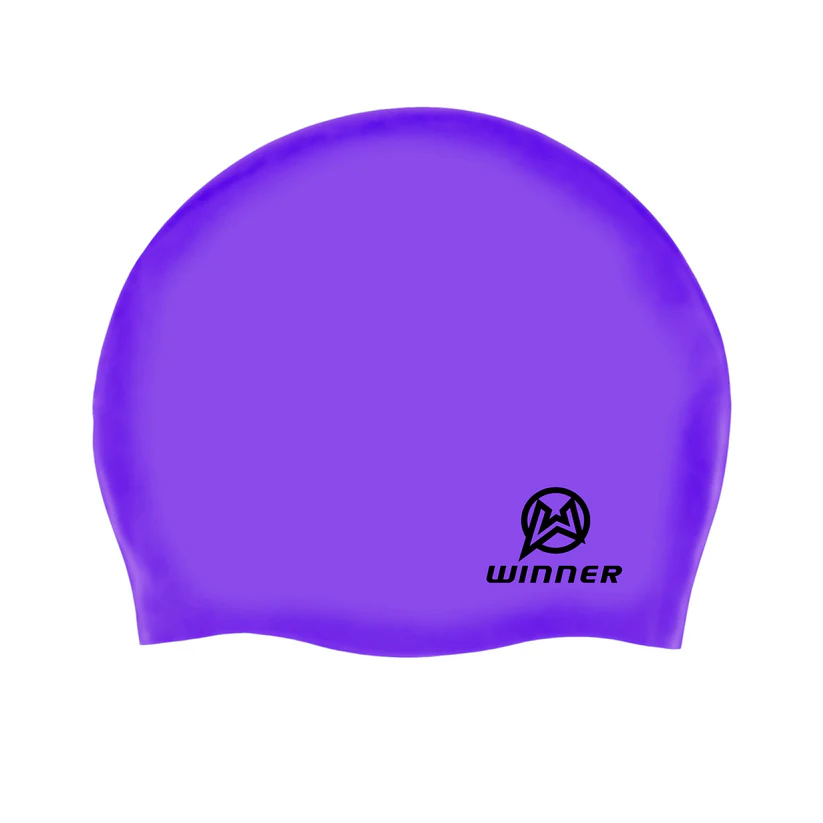 WINNER SILICONE SWIM CAP PURPLE 