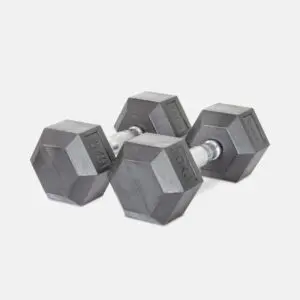 [RD0010KGPR] REBEL RUBBER HEXAGONAL DUMBBELLS 10kg pair  