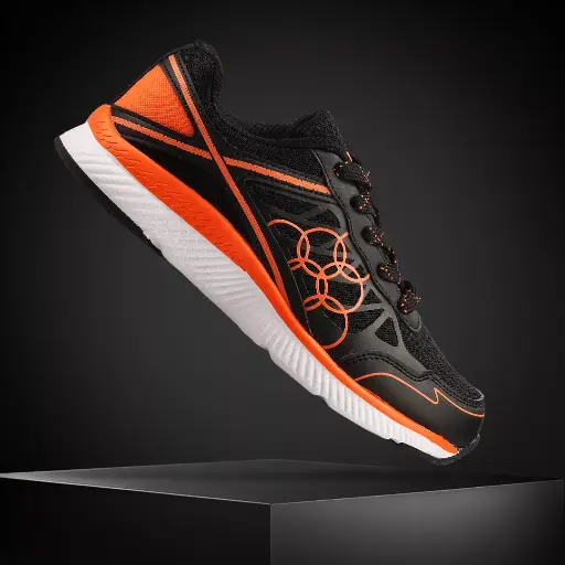 [FWOLYSWIFTY.4] Olympic Swift V1 Youth Trainers Black/Orange size 4  