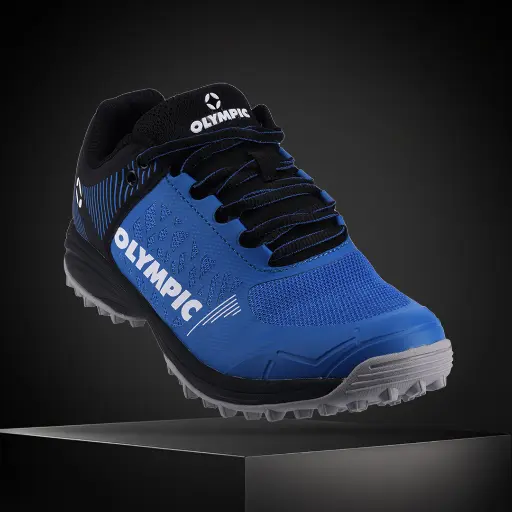 [FWOLYMHOCB.9] Olympic Match Mens Hockey Boots  Royal/Black size 9