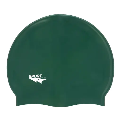 [SPSWSILSCBG] SPURT SILICONE SWIM CAP BOTTLE GREEN 